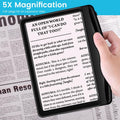 Rechargeable 5X Magnifying Glass for Reading,