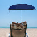 Beach Chair Umbrella with Clamp - Portable Clip On UPF 50+ Sun Shade, 40 Inch with Storage Bag