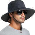 PFFY Sun Hats for Men Women Wide Brim Bucket Hat UPF 50+ Outdoor Beach Hiking Fishing Hat