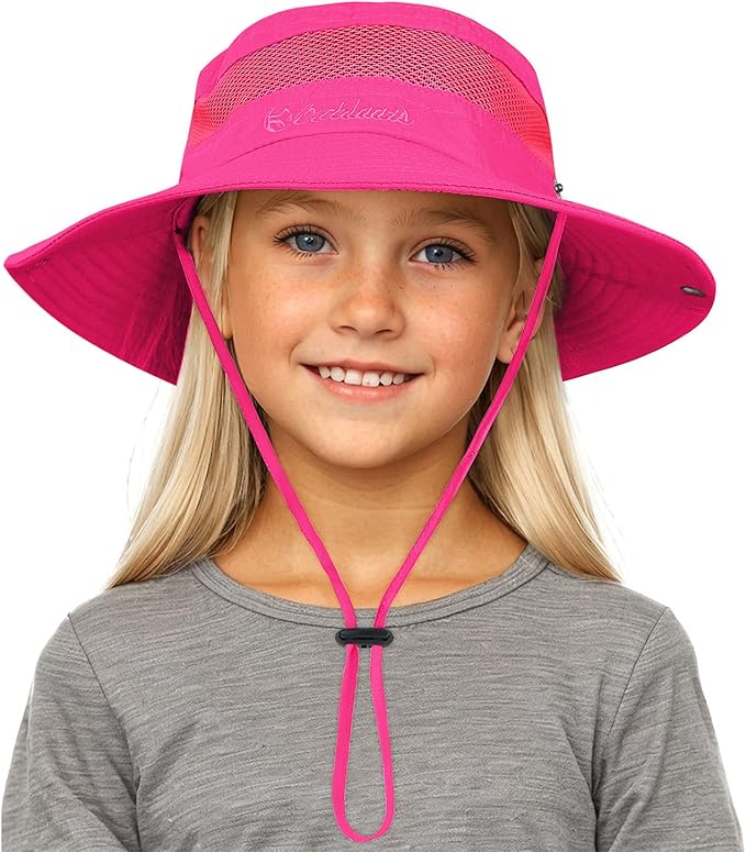 Century Star Outdoor Kids Sun Hat UPF 50+ Quick Dry Adjustable Bucket Hat Windproof Waterproof Beach Fishing Safari Hat
